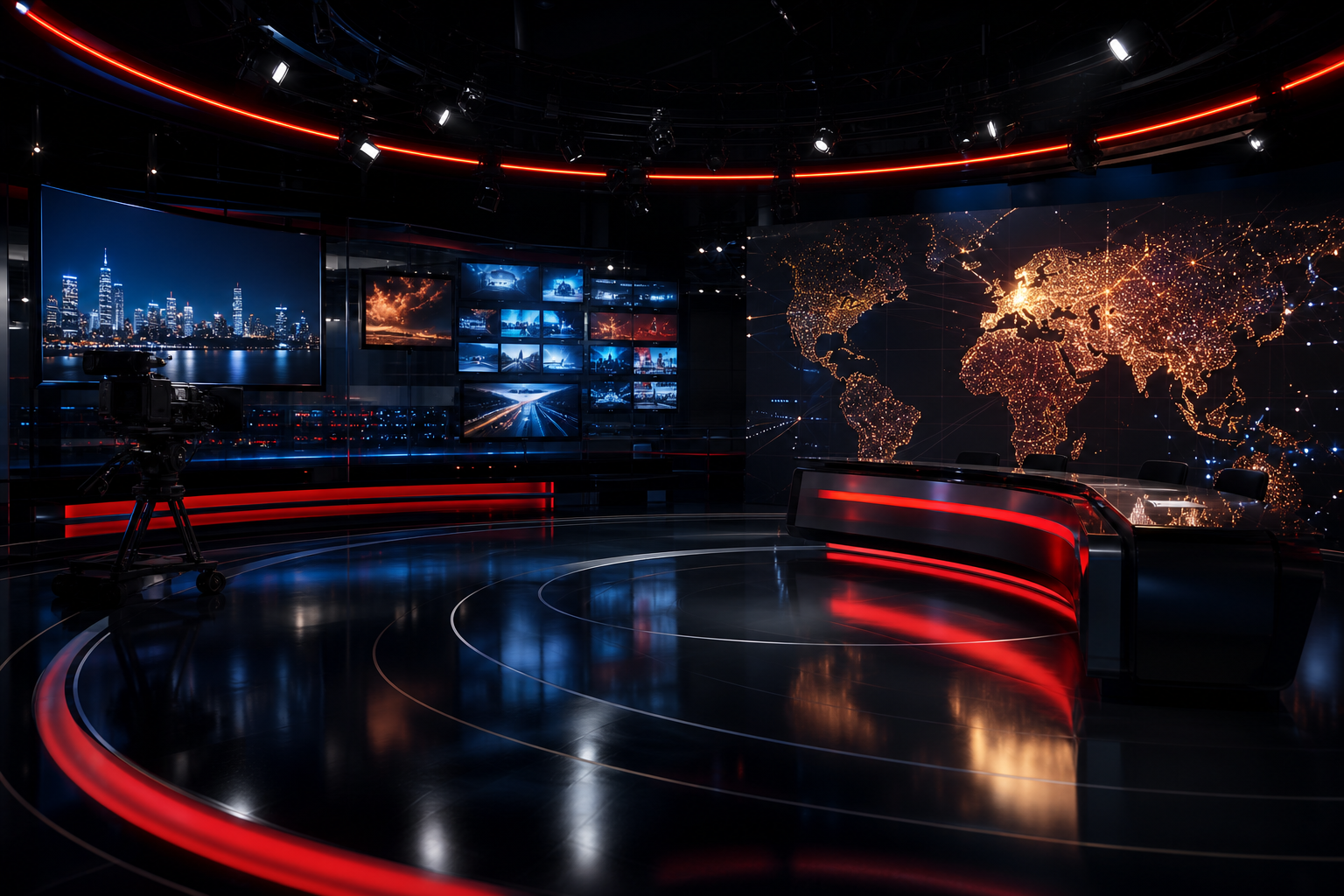 Live television studio